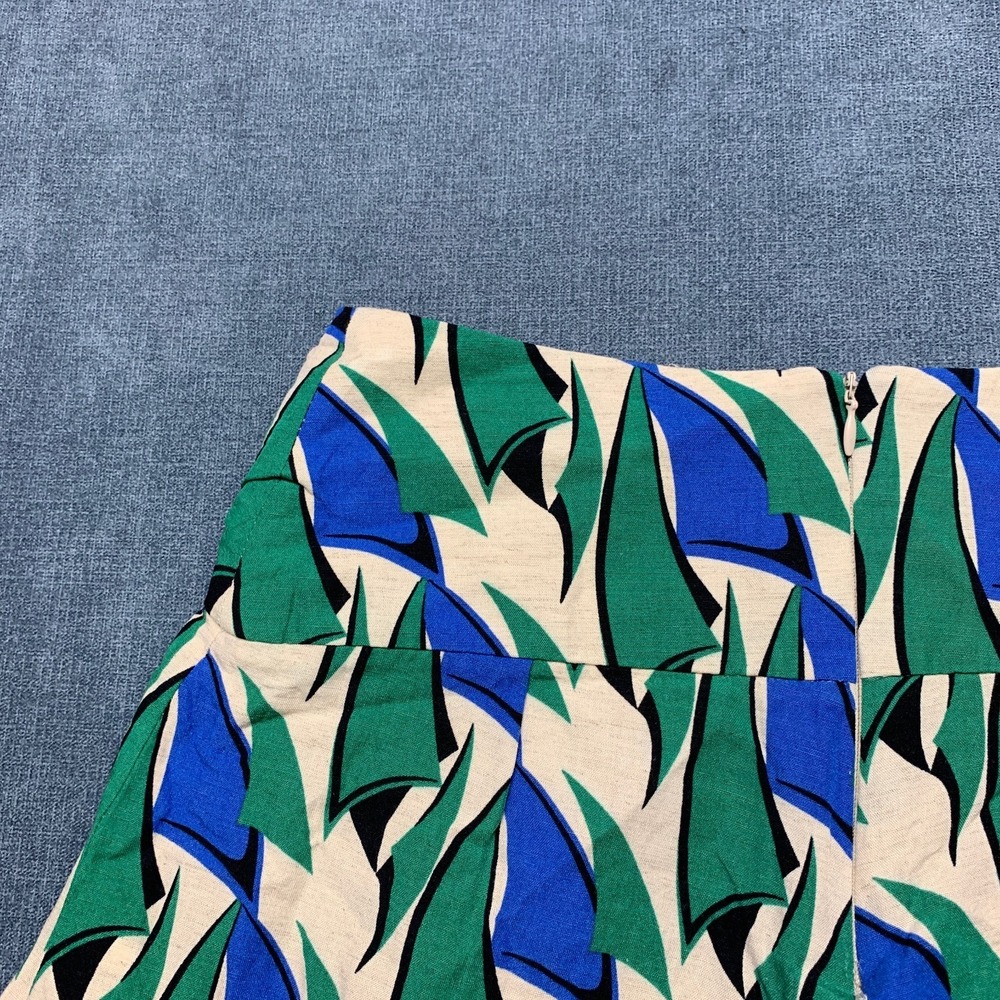 Zara Shorts Womens XS Multicolor Geometric High Waisted Back Zip Flowy Bottoms - Picture 15 of 15